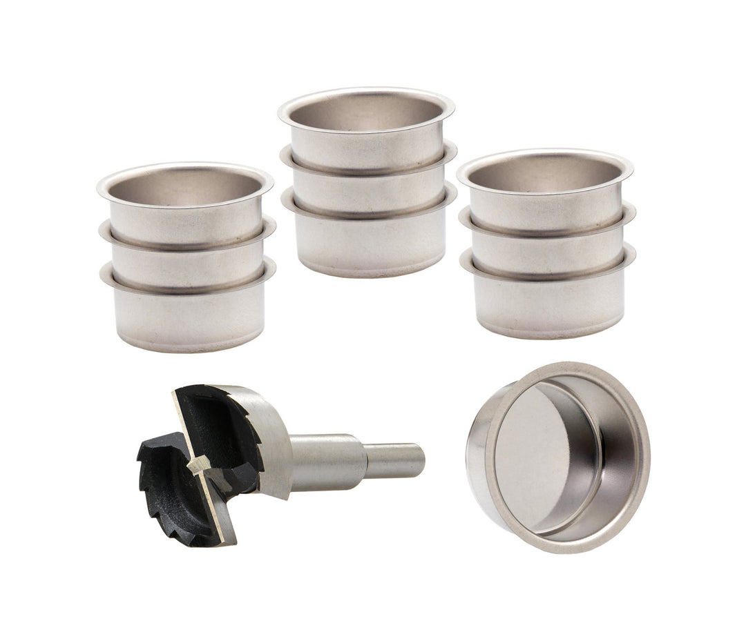 A.J. Wwe - Metallwaren GmbH Teelicht Tülle 40 mm und EIN Forstnerbohrer verzahnt 1 5/8'' (42 mm), Mo