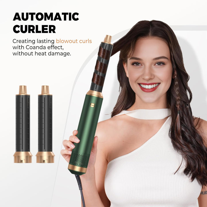 OKWRAP Hair Styler Set Hairstyler 5 in 1 Haarstyler, Airstyler Air Curlers Föhn 5 in 1 Mit Rundbürst