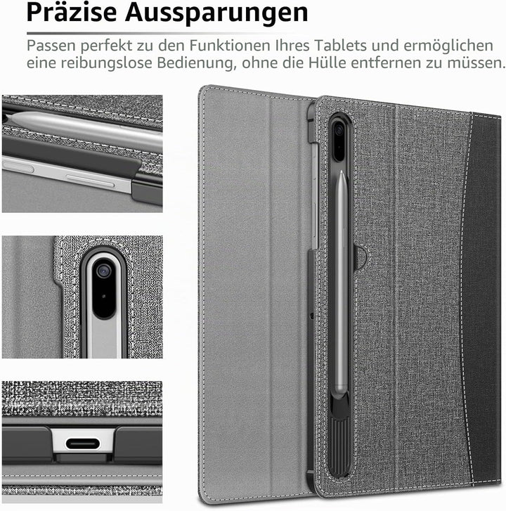 Fintie Hülle für Samsung Galaxy Tab S8 Plus 2022/S7 FE 2021/S7 Plus 2020 12.4 Zoll, Multi-Winkel Bet