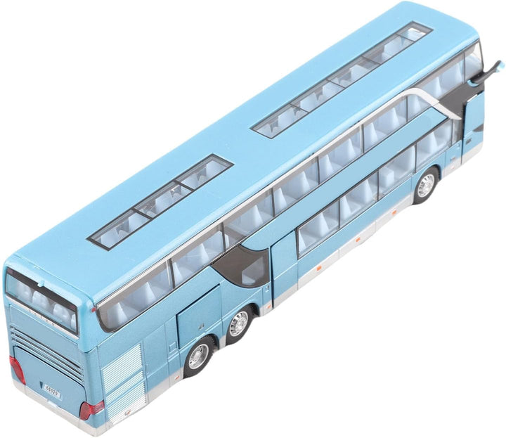 Elektrische 1:50 Legierung Doppeldecker Schulbus Zurückziehen Bus Fahrzeuge Auto Modell Set Spielzeu