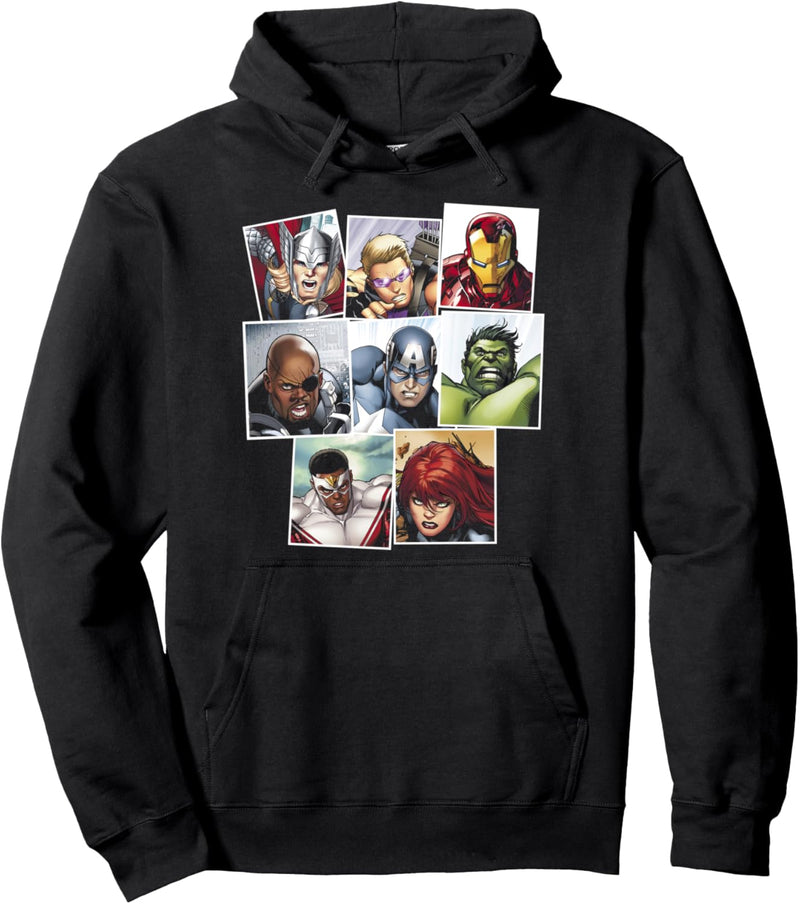 Marvel The Avengers Group Shot Polaroid Frames Pullover Hoodie