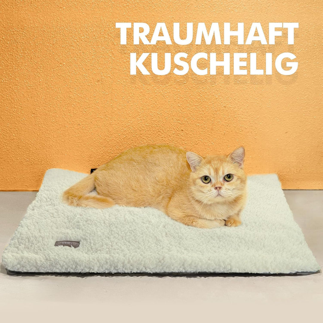 Mora Pets Selbstheizende Katzendecke Heizdecke für Katze Wärmedecke Selbstwärmend Decke Katze Heizma