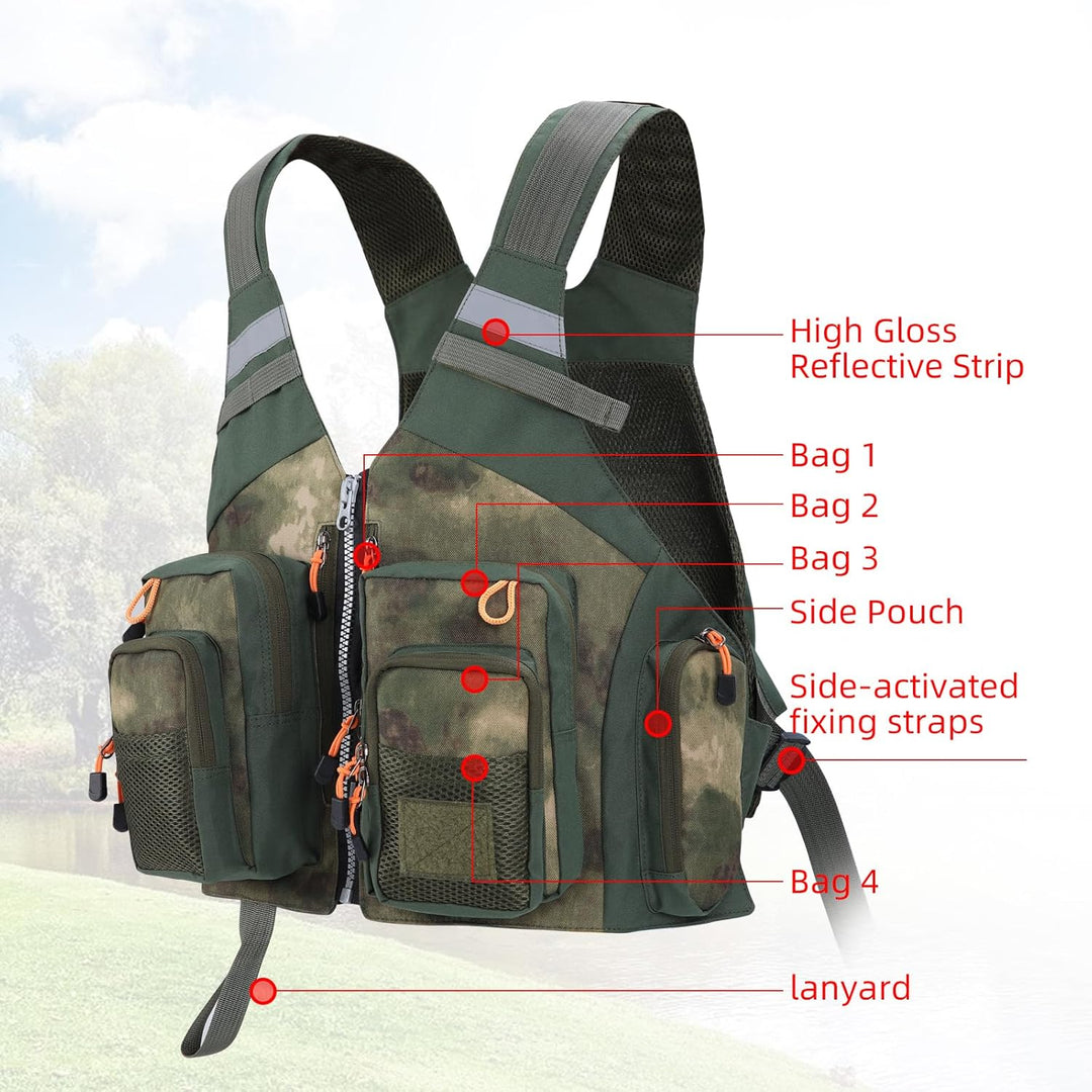PELLOR Angel Westen, Herren Outdoor Freizeit Atmungsaktiv Weste Freizeitweste mit Vielen Taschen für