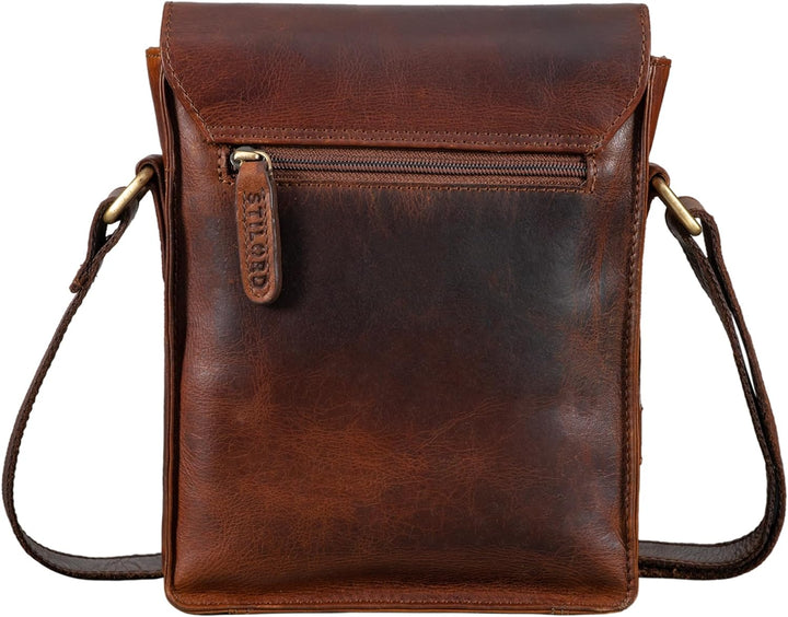 STILORD 'Sven' Herrenhandtasche Leder Umhängetasche klein Schultertasche Männer 8 Zoll Tablet Herren