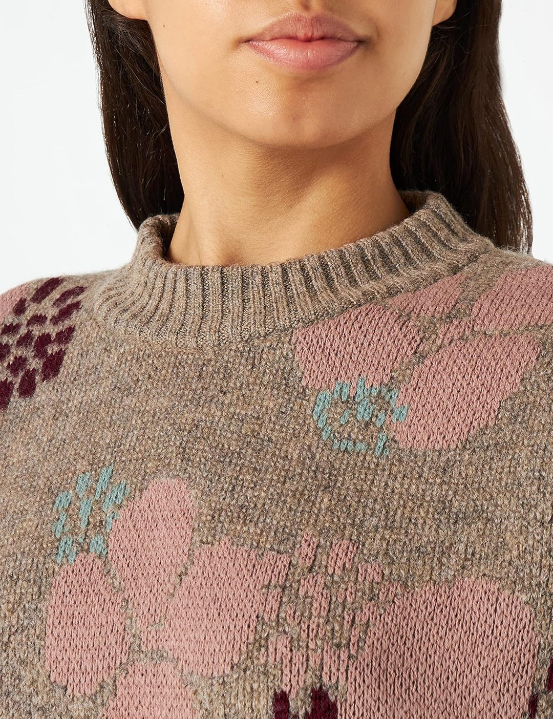 MUSTANG Damen Carla C Jacquard Pullover L Berlin Jacquard 12374, L Berlin Jacquard 12374