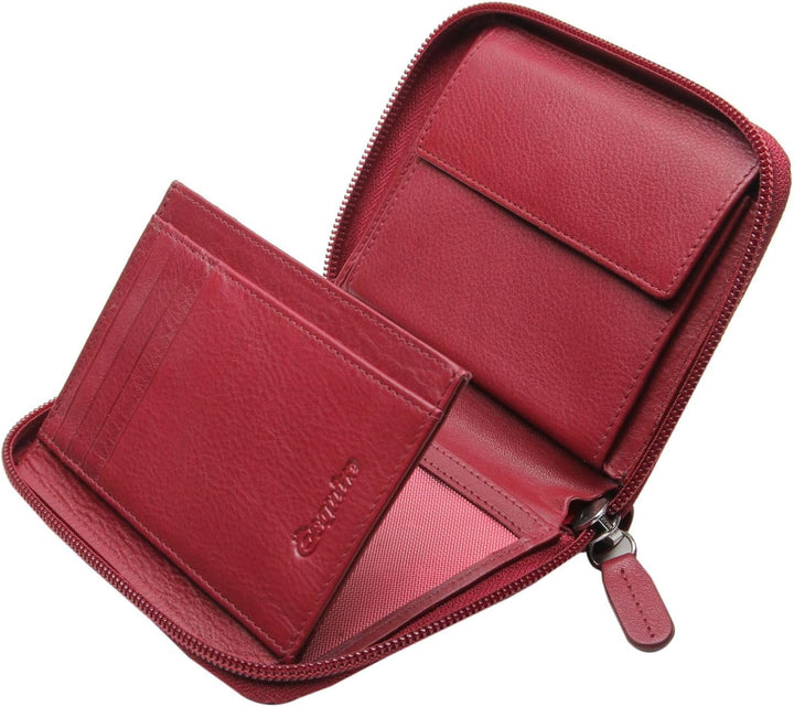Esquire Duo Leder Damen Reissverschluss Geldbörse 0956-59 Rot aus Leder