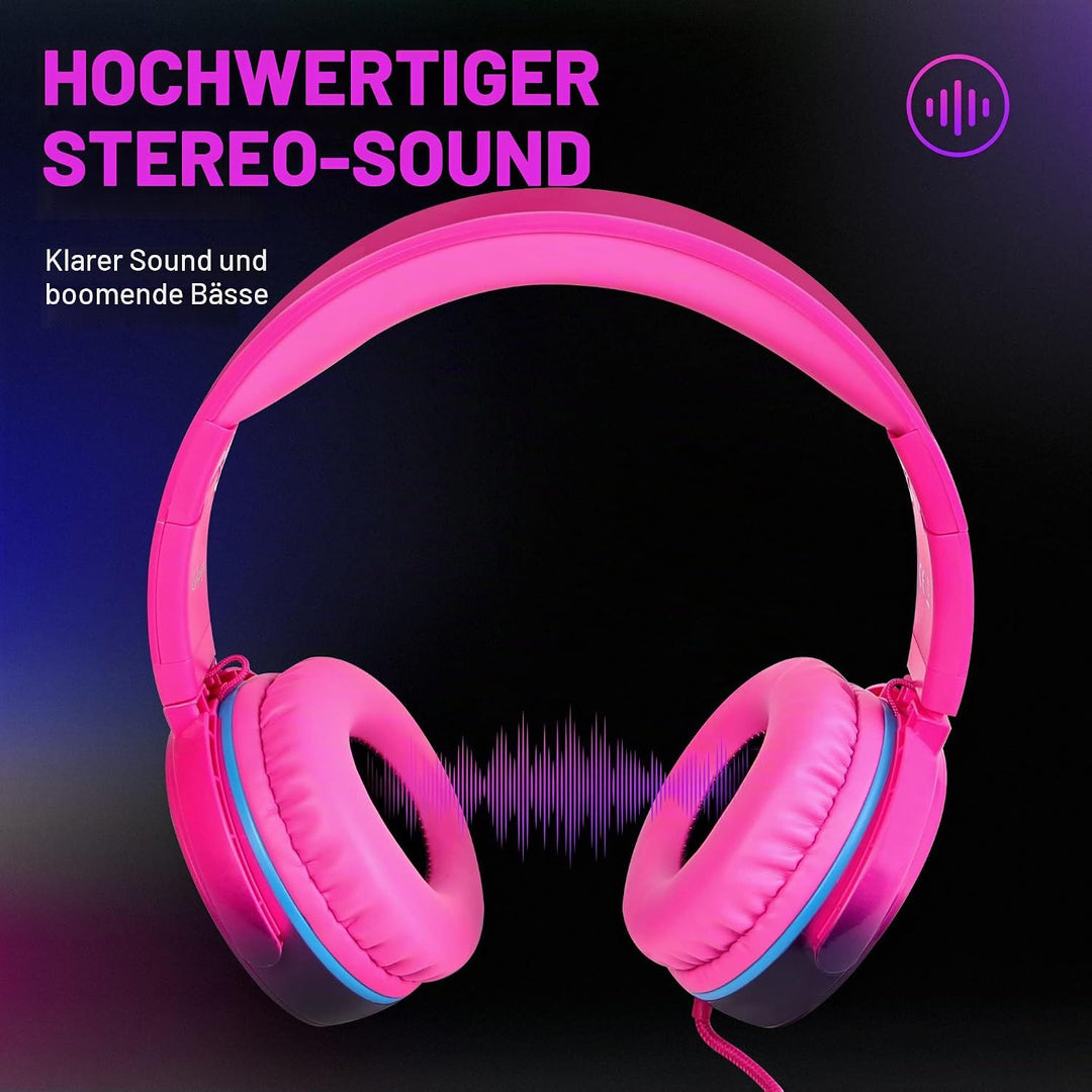 RockPapa Grade Faltbare HiFi Kopfhörer Headphones mit Mikrofon für Computer PC Cellphones Tablets iP