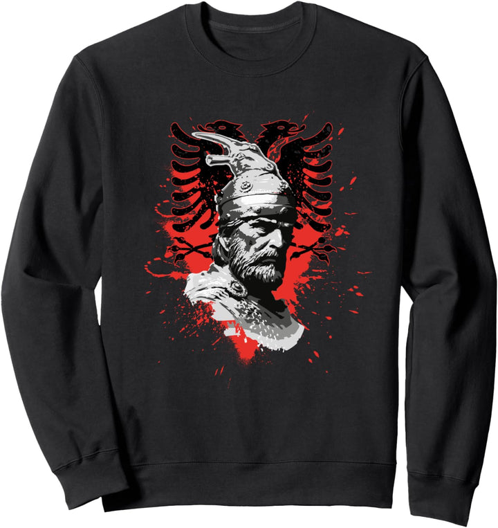 Skanderbeg Albanien und Kosovo Flagge für stolze Albaner Sweatshirt