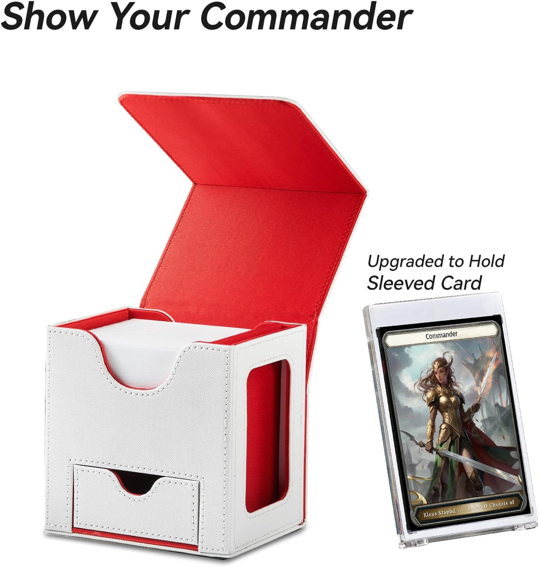 Commander Deckbox für MTG - Patentiertes Design, Commander Display, passt für 100 doppelt eingehüllt