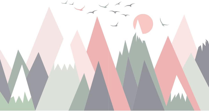 Wandsticker Kinder Deko Babyzimmer Wandsticker Kinder Wandsticker skandinavische Berge skandinavisch