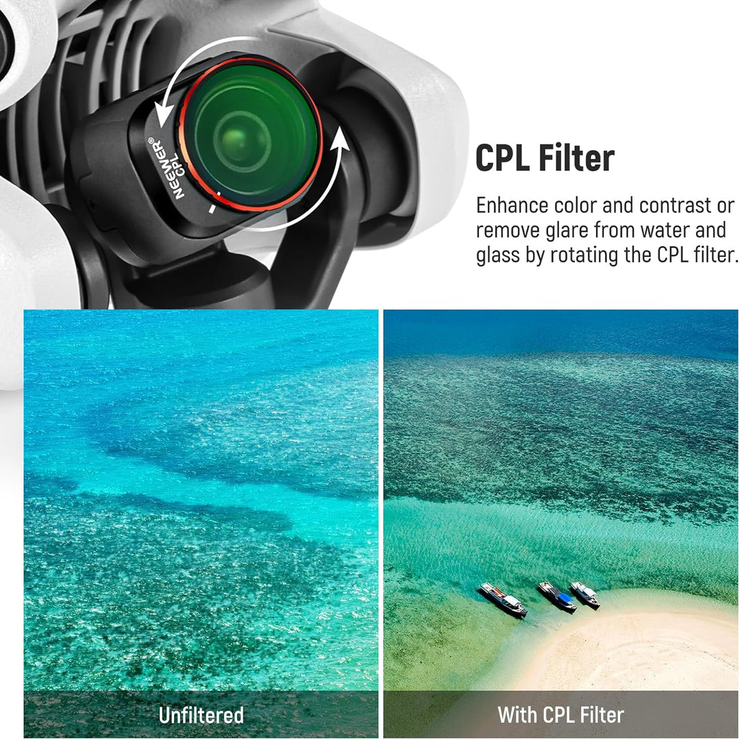 NEEWER ND&CPL-Filter-Set zum Aufstecken, kompatibel mit DJI Mini 4 Pro, 6 Stück CPL-Filter und Grauf
