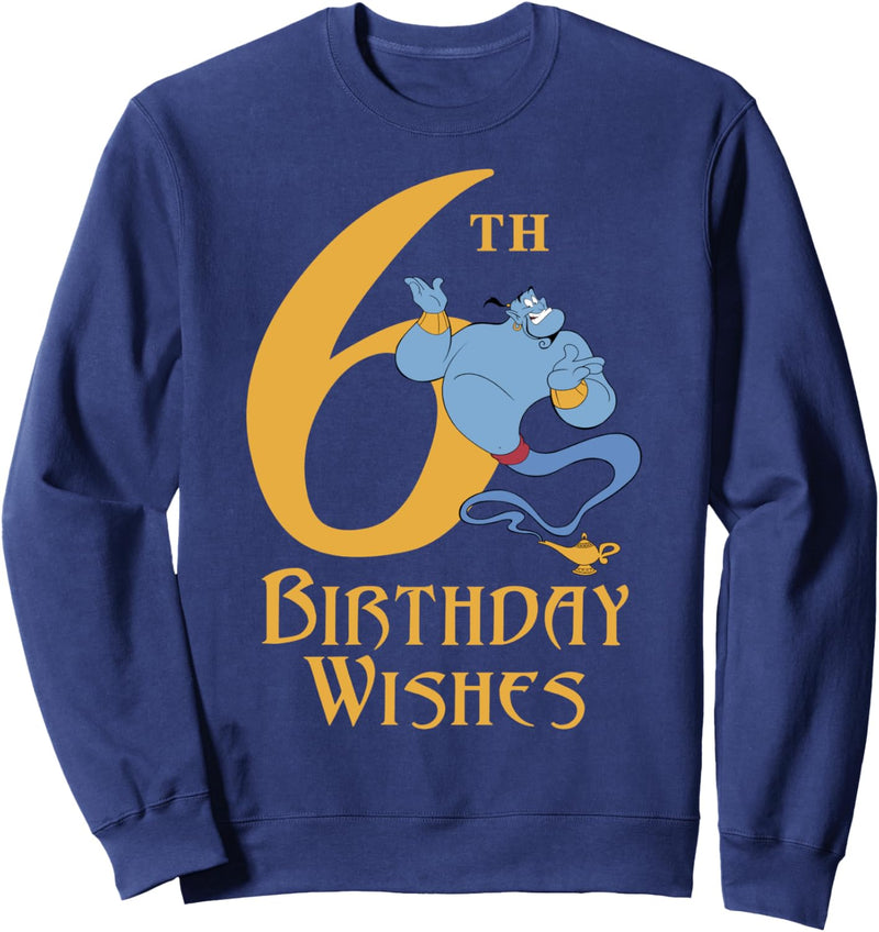 Disney Aladdin Genie 6th Birthday Wishes Sweatshirt