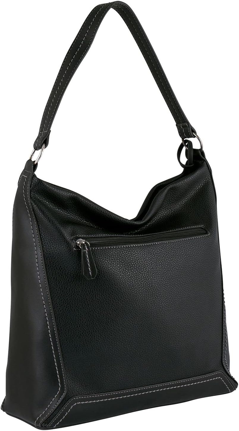 TOM TAILOR bags Isa Damen Hobo Bag Schultertasche Beige Einheitsgrösse Schwarz, Einheitsgrösse Schwa