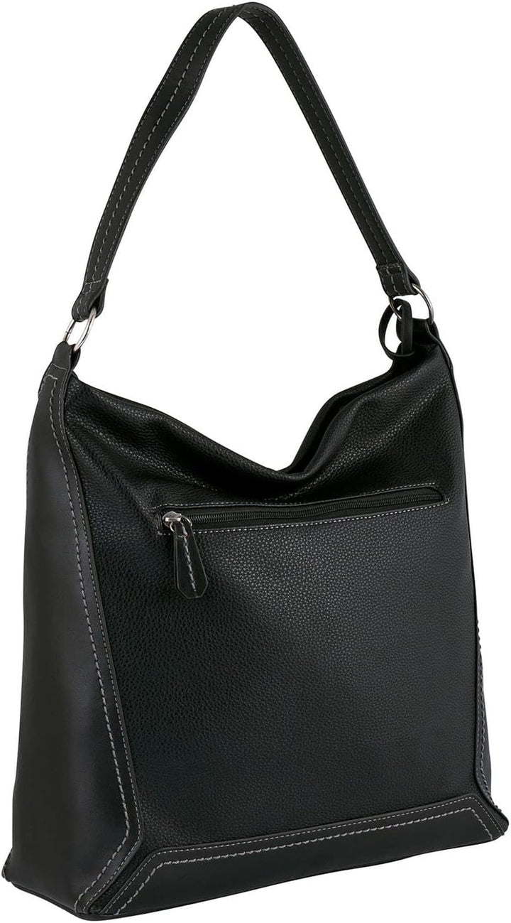 TOM TAILOR bags Isa Damen Hobo Bag Schultertasche Beige Einheitsgrösse Schwarz, Einheitsgrösse Schwa
