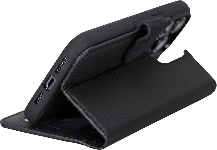 Solo Pelle Lederhülle kompatibel für iPhone 14 Pro Max in 6.7 Zoll abnehmbare Hülle (2in1) inkl. Kar