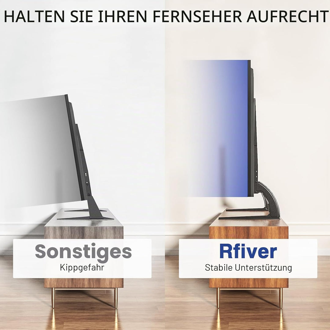 RFIVER Universal TV Standfüsse Füsse Fernseher Beine für 20-65 Zoll Flach Curved TV Ständer Standfus