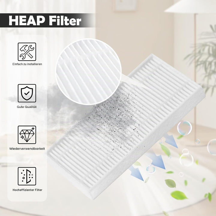 VIEWALL C20 Zubehör für Eufy Omni C20 Staubsauger,1 Hauptbürste, 4 Wischtücher,4 Seitenbürsten,4 HEP