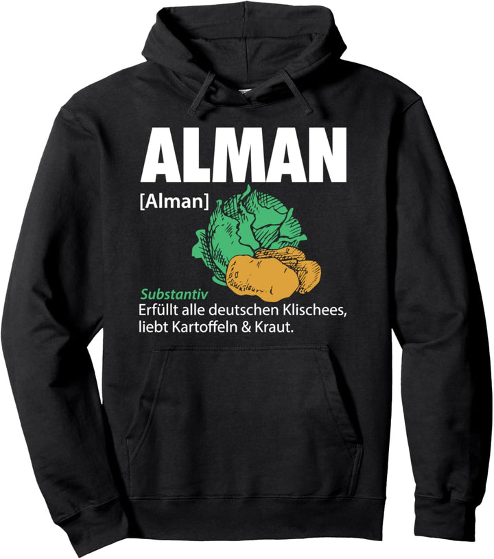 Lustiges Kartoffel & Kraut Klischee Definition Humor | Alman Pullover Hoodie