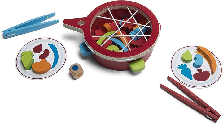 BS Toys Veggie, Rot - Holzspielzeug für Kinder - Motorikförderung - Gemüse sammeln und spielerisch l