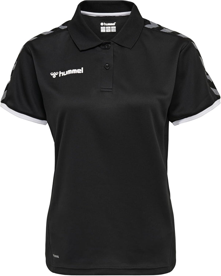 hummel Polo Hmlauthentic Multisport Damen Grösse XL Black/White, XL Black/White