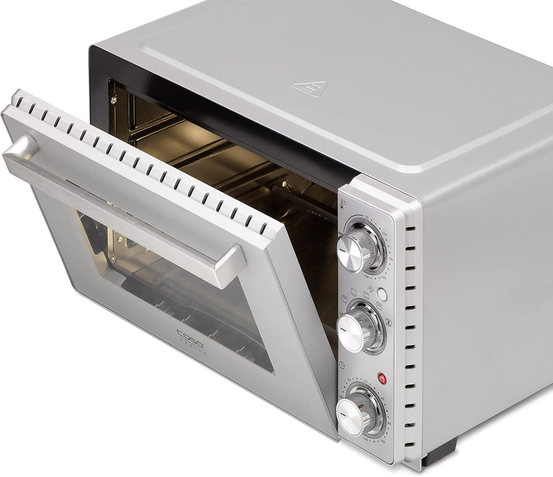 CASO TO 26 SilverStyle - Design Backofen, Testsieger im Haus & Garten Test, 26 Liter Garraum, 3 Eins