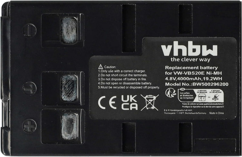 vhbw Akku Ersatz für Panasonic HHR-V211, HHR-V212, P-V212, PV211, VW-VBH10E, VW-VBH20E für Videokame