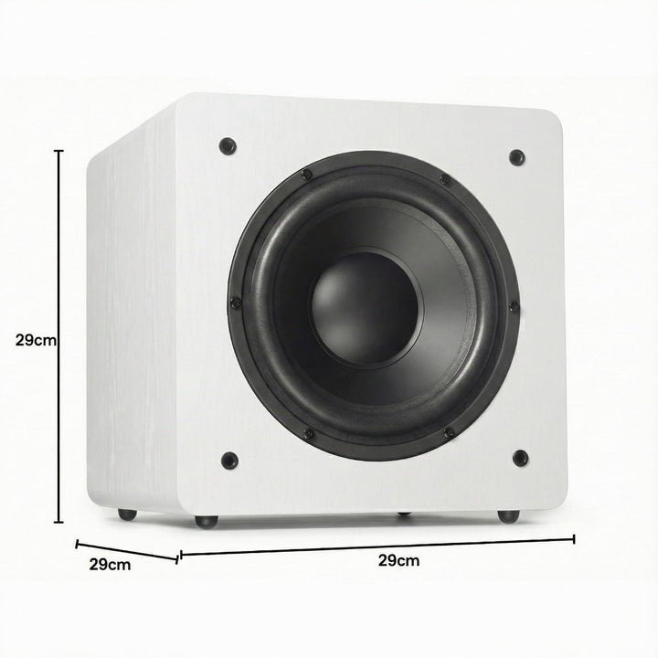 DYNAVOICE - Aktiver Subwoofer 8".Ref: Challenger Sub-8, Weiss
