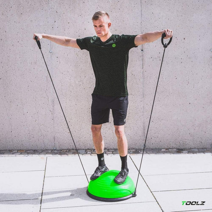 TOOLZ Balance Ball – Balanceball für ein effektives Ganzkörpertraining – Mit integrierten Trainingst