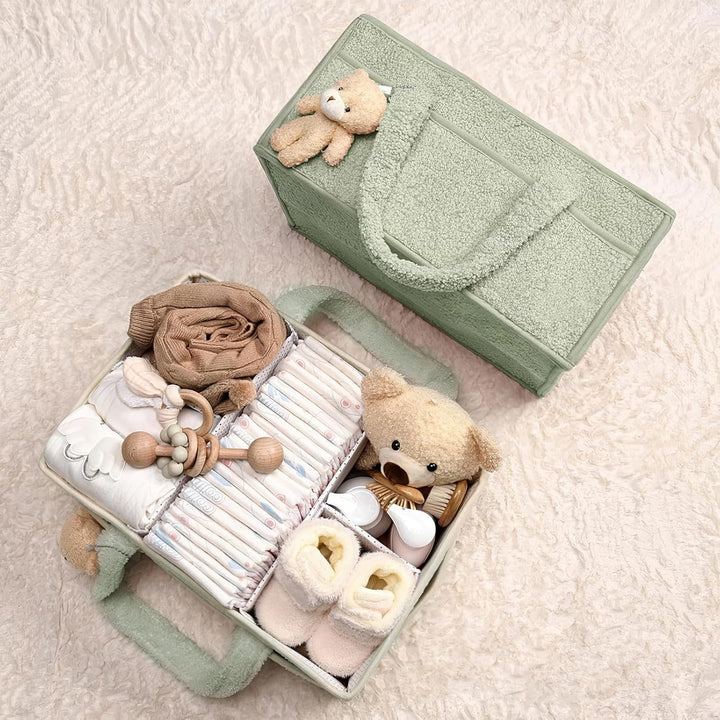 Baby Wickeltasche Organizer，Baby-Windel-Caddy Organizer für Wickeltisch，Multifunktional Tragbar Wick