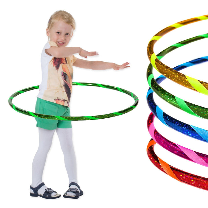 Super Star Kinder Hula Hoop Reifen mit Sternen-Muster Ø70cm Stern-Grün-Grün, Ø70cm Stern-Grün-Grün
