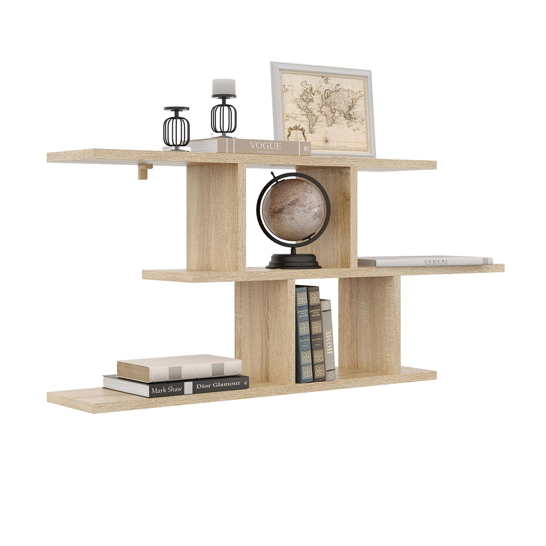 KUBUTKU Dekorativ Wandregal mit 2 Böden 100x45x18 Design Skandinavischer Modern für Wohnzimmer Küche