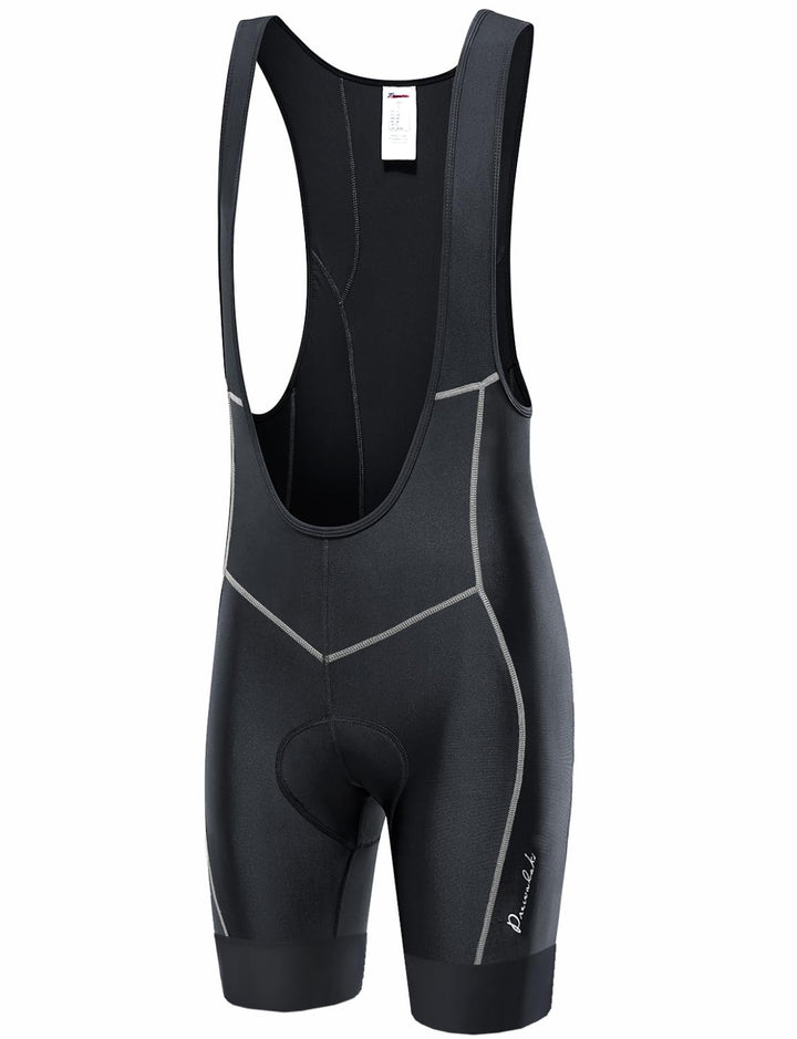 Przewalski Herren 3D gepolsterte Fahrrad-Trägerhose, Fahrrad-Trägerhose S Schwarze Graue Linie, S Sc