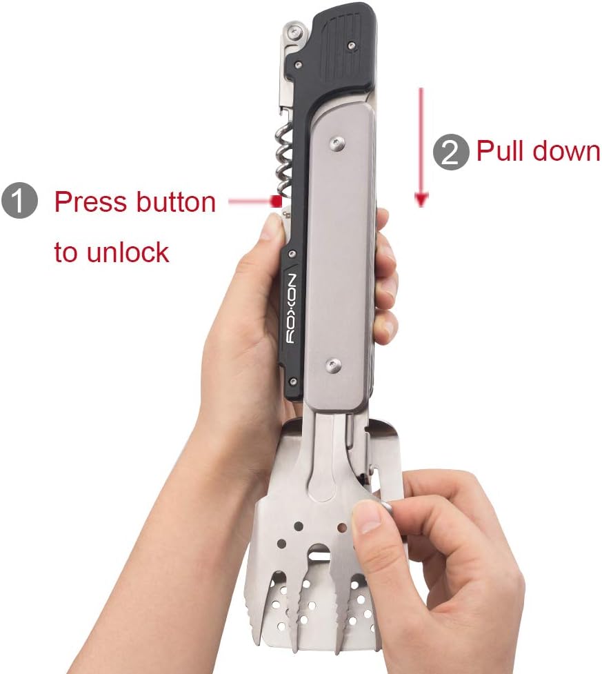 Roxon Grillbesteck (BBQ Tool) 6 in 1 ohne Gravur