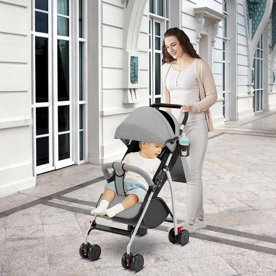 Travel buggy,leicht (4,8 kg), Bequemer Buggy kinderbuggy klappbar und verstellbar, Mit Baumwollbezug