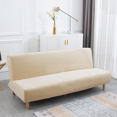 Mingfuxin Armlose Schlafsofabezüge, Stretch-Samt Futon Couchbezug Dicke weiche gemütliche Sofa Schon