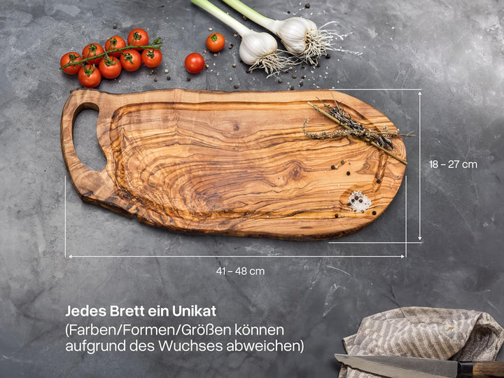 ROZTFYR Grillbrett Personalisiert | Schneidebrett Olivenholz | Männergeschenk Geburtstag | Grill Ges