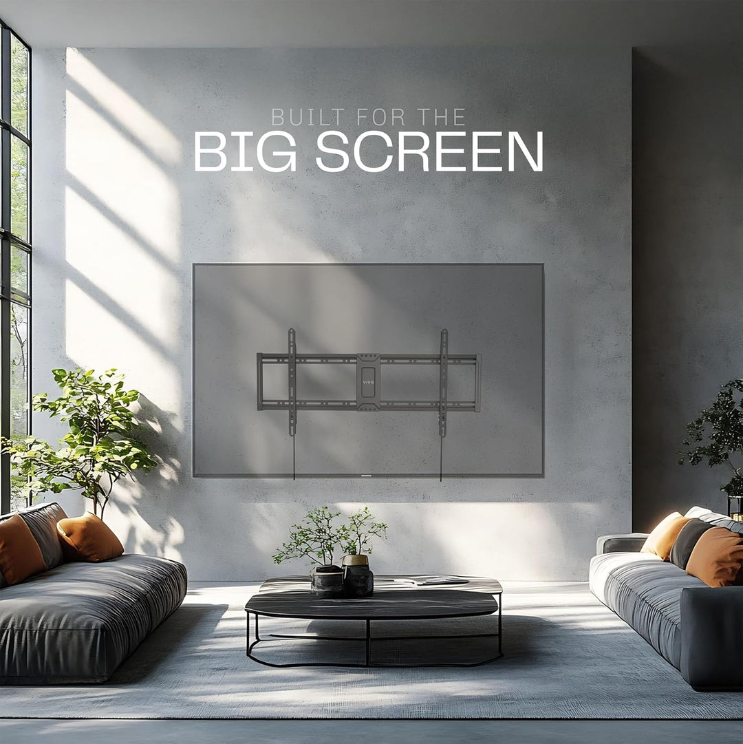 VIVO Wandhalterung für LCD- / LED-Bildschirme, 152,4 cm bis 254 cm (60 bis 100 Zoll), VESA, Schwarz,