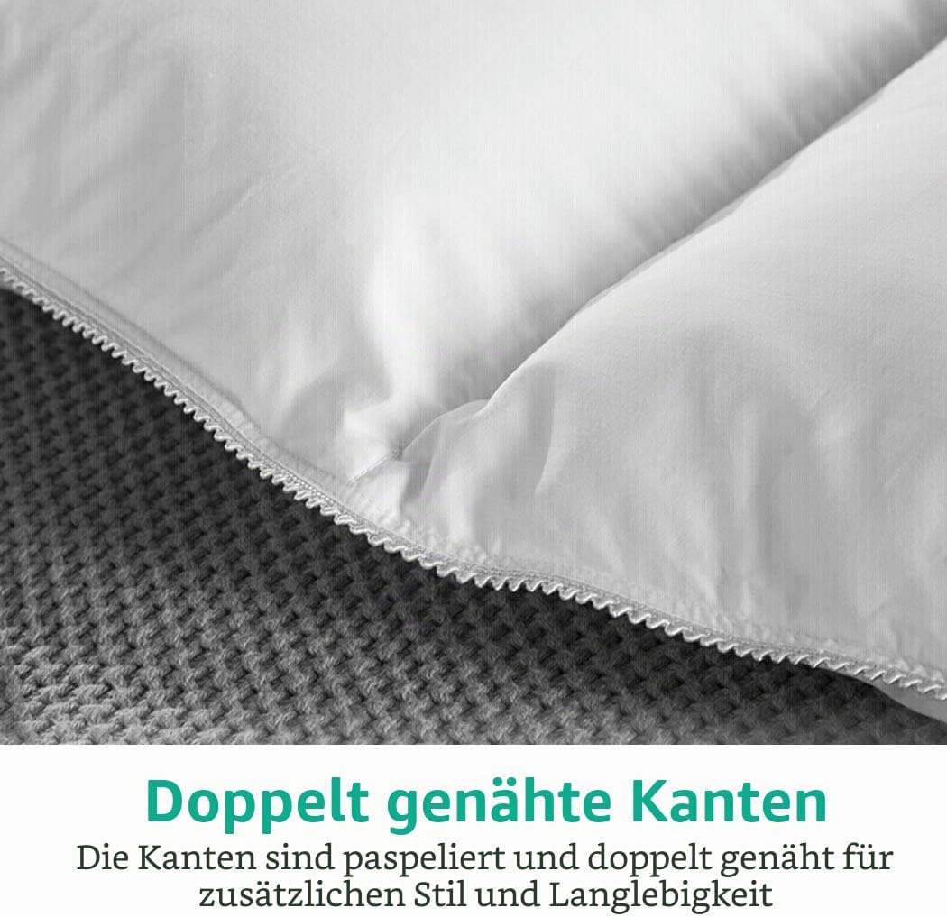 APSMILE Leichte Gänse Daunendecke, Sommerdecke 155x220cm, Hotel Collection Bettdecke mit Daunen und