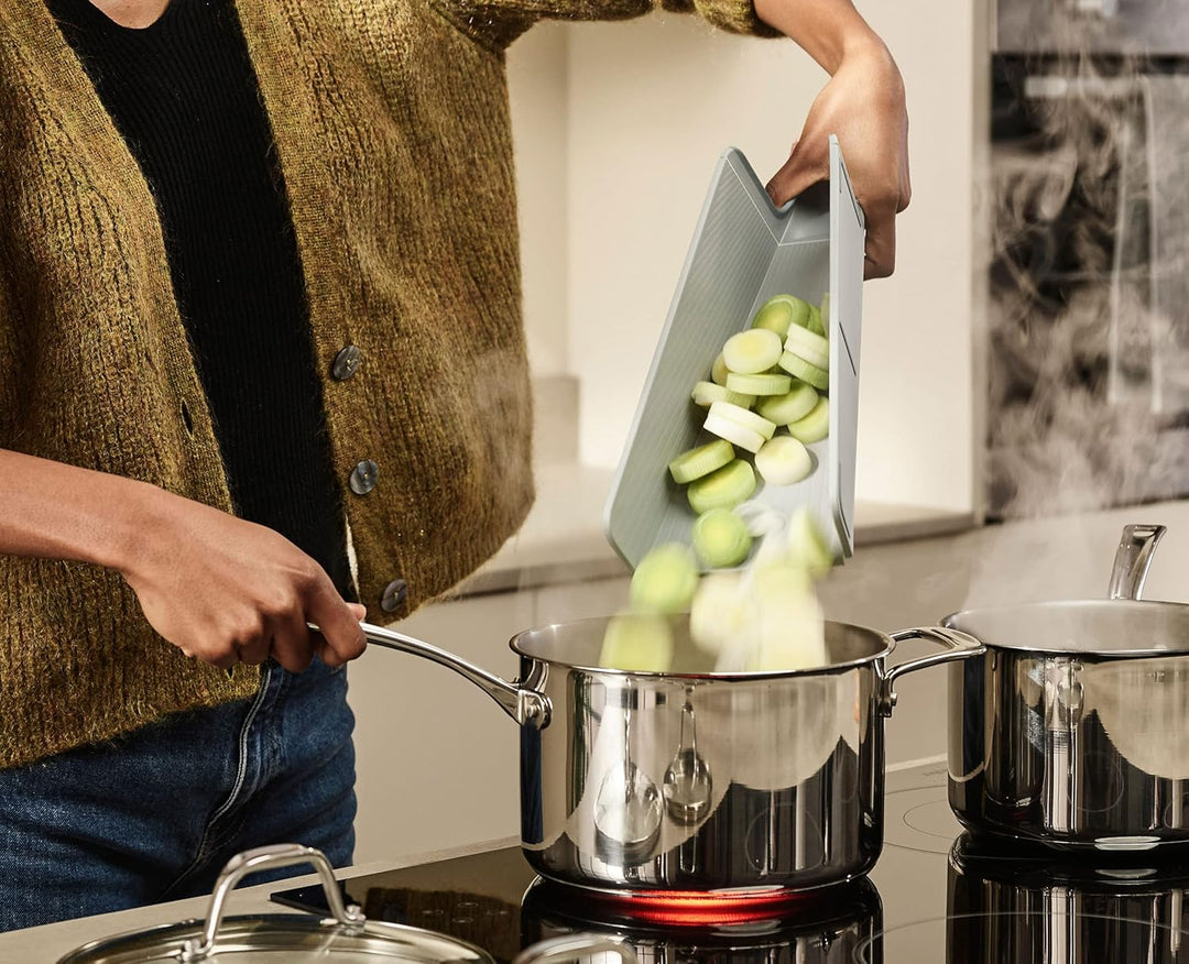 Joseph Joseph Chop2Pot Plus Faltbares Schneidebrett (Gross) - Grau 37.5L x 7B cm Pale Blue, 37.5L x