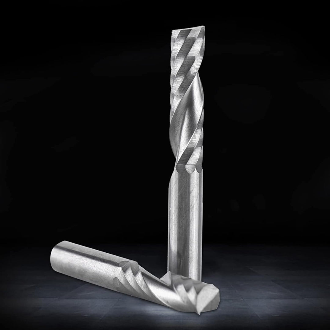 5 stücke 6mm Schaft Hartmetall Single Flute Schaftfräser CNC Router Fräser für Holz Aluminium Stahl