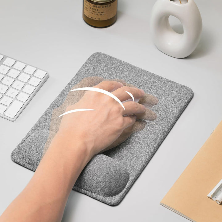 SenseAGE Mauspad mit Handgelenkauflage, ergonomisch & kompakt, Rutschfester PU-Basis, Glatte Oberflä