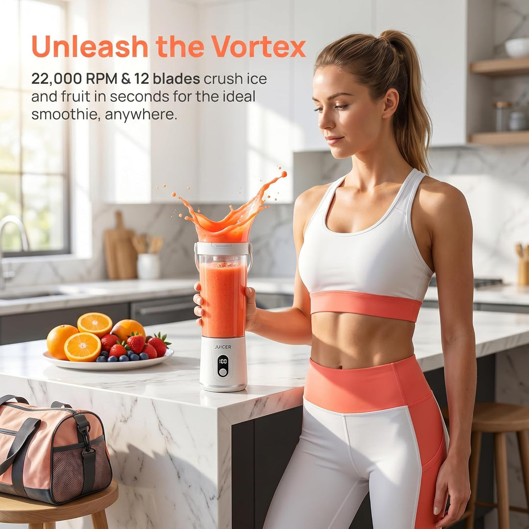 Tragbarer Mixer, Mini Standmixer und Smoothie-Maker, Portabler Elektrischer Saftpresse, USB Wiederau