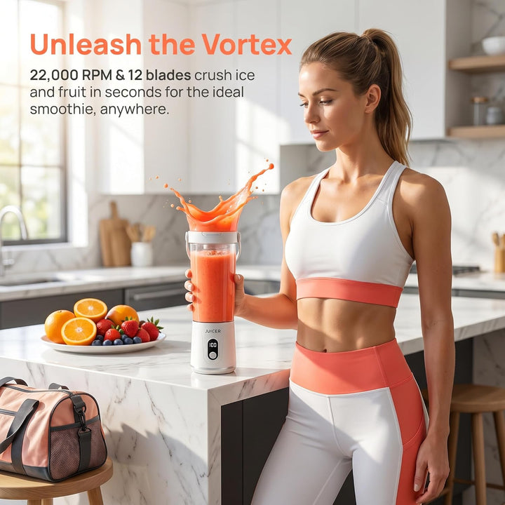 Tragbarer Mixer, Mini Standmixer und Smoothie-Maker, Portabler Elektrischer Saftpresse, USB Wiederau