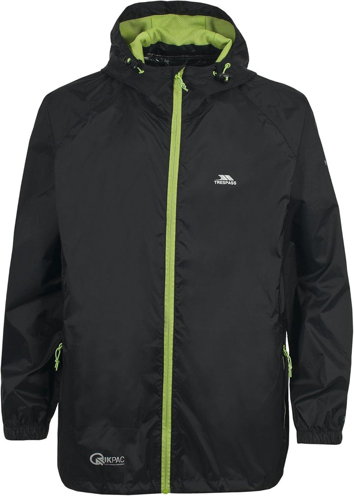 Trespass Unisex Erwachsene Qikpac Jacket Kompakt Zusammenrollbare Wasserdichte Regenjacke 3XS Grau (