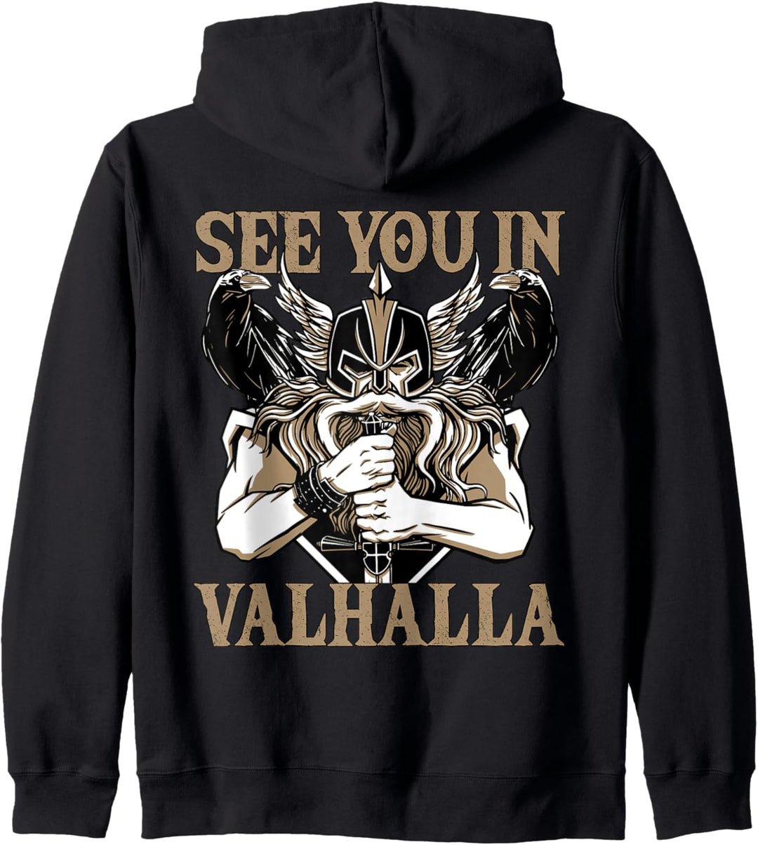 Wikinger See you in Valhalla | Odin Thor Krieger | Ragnar Kapuzenjacke