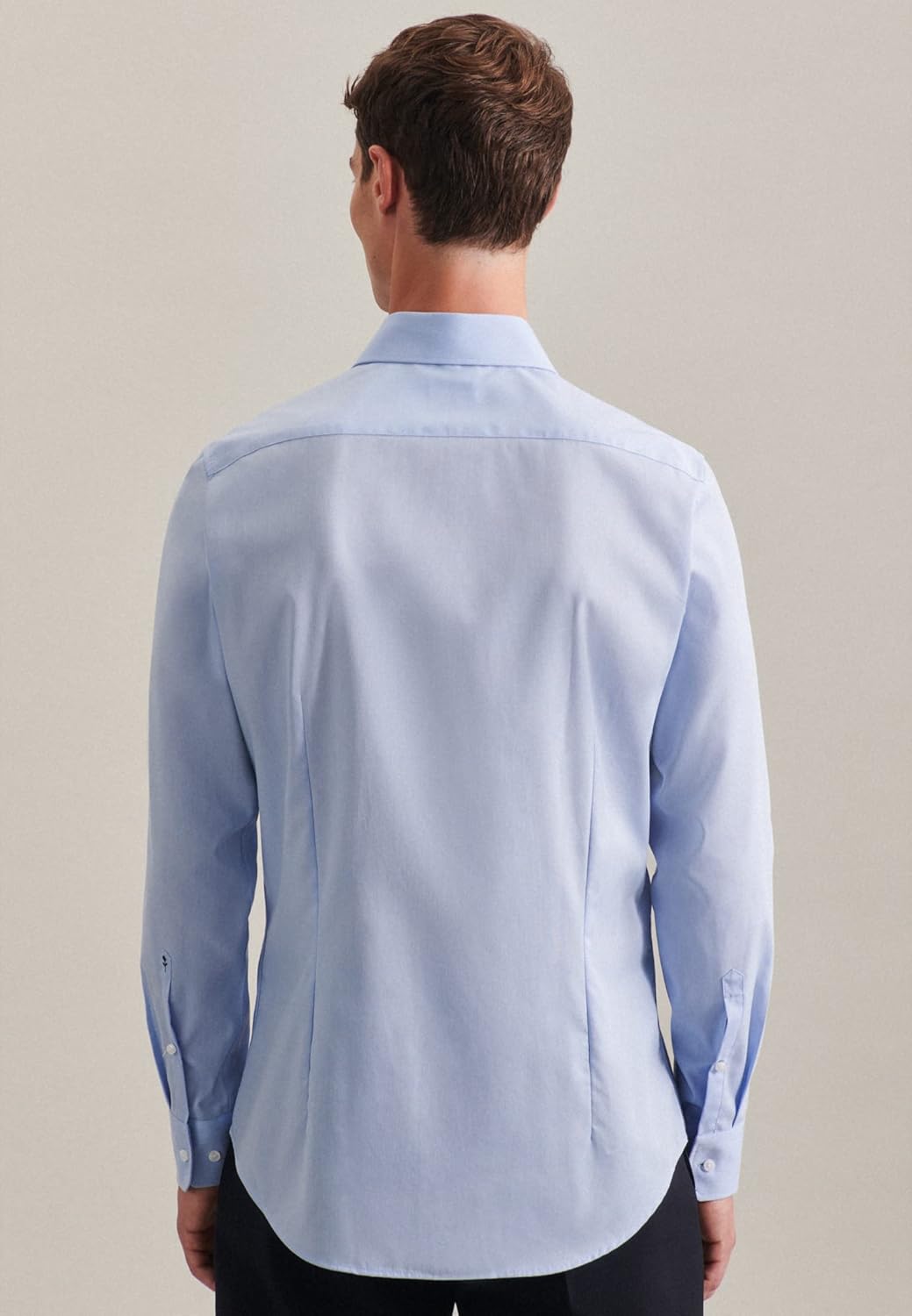 Seidensticker Herren Slim Bügelfrei Business Kent Extra Langer Arm Shirt 36 Hellblau, 36 Hellblau