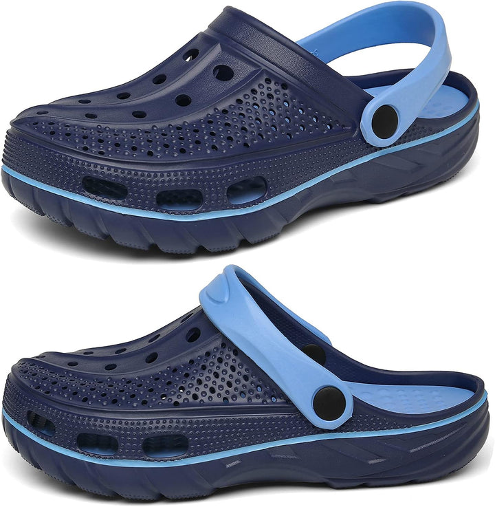 Unisex Clogs Pantoletten Sommer Hausschuhe Strand Sandalen Gartenschuhe mit Fussbett aus Weichem 38/