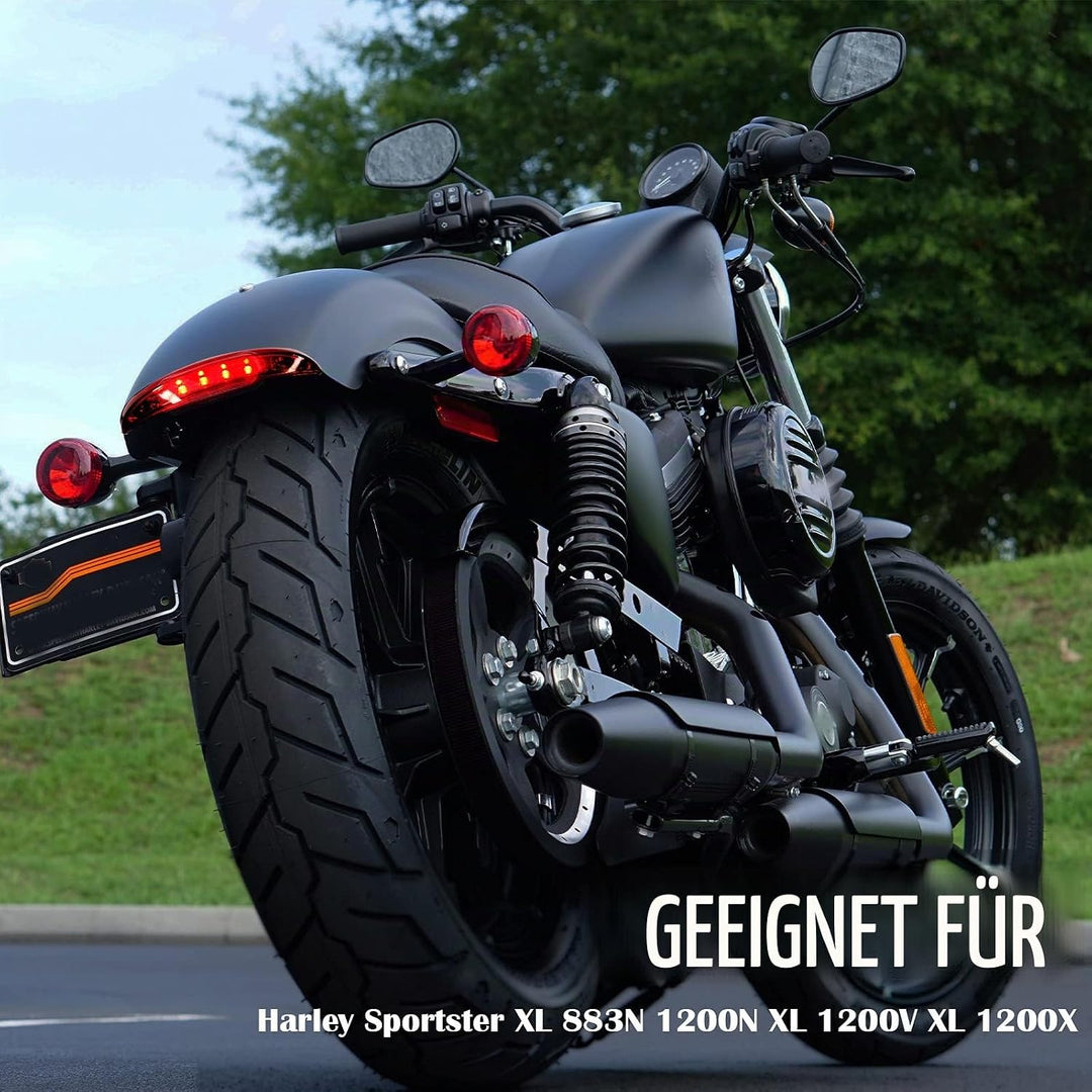 JMTBNO Motorrad Rücklicht LED Hinten Fender Edge Bremslicht mit Blinker Licht Stop Lauflicht Lampe 1