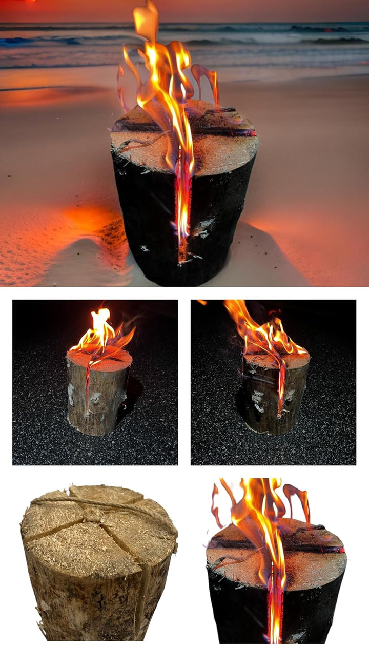 Buri Schwedenfeuer mit 25cm Höhe und 17-24cm Durchmesser I Schwedenfackel für Outdoor-Spass bis zu 2