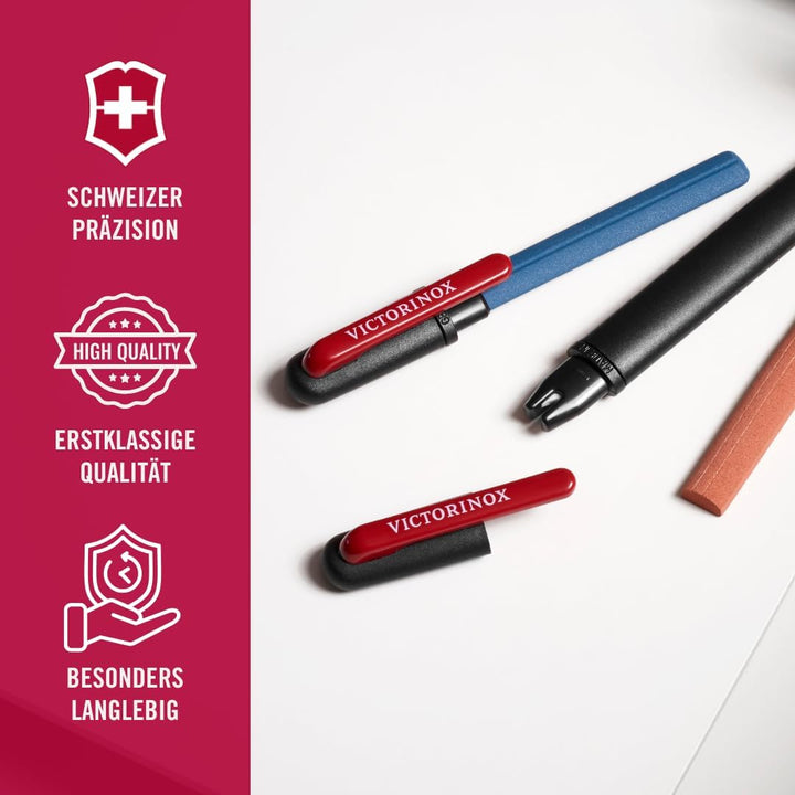 Victorinox Dual-Messerschärfer Outdoor, für Schweizer Taschenmesser, Schleifstein klein, schwarz One